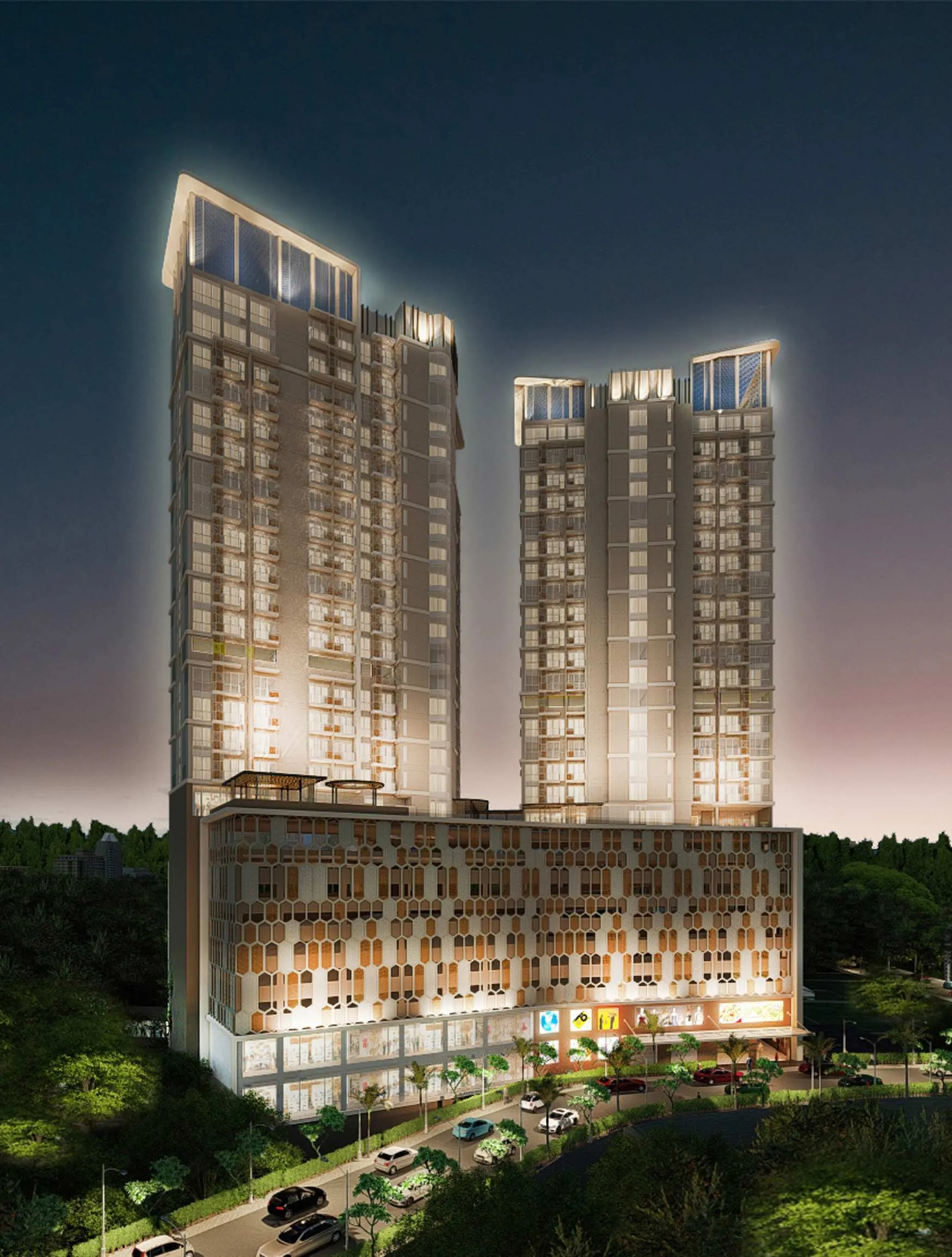 Residential tower exterior